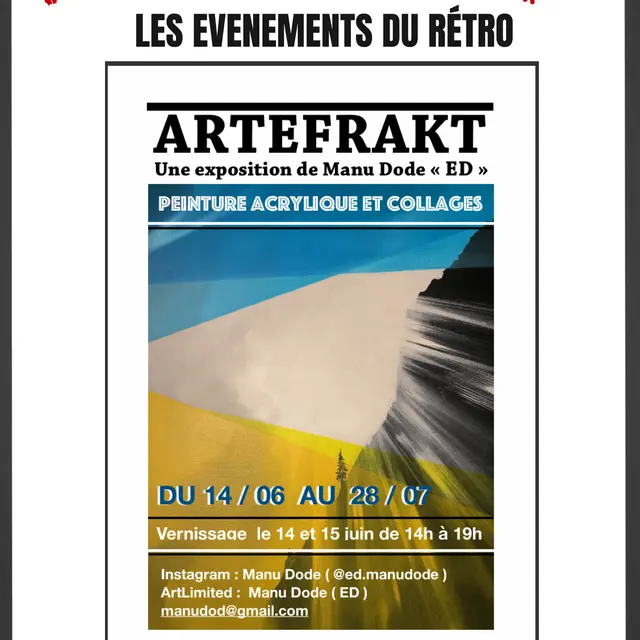 Vernissage exposition ARTEFRAKT - peinture acrylique et collages_La Chapelle-d'Abondance