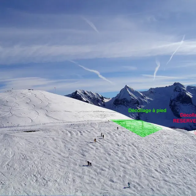 zone de décollage hiver - Le Lachat