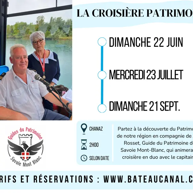 Journées Européennes du Patrimoine : croisière patrimoine_Chanaz