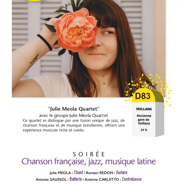 Les voix départementales - concert Julie MEOLA QUARTET_Seillans