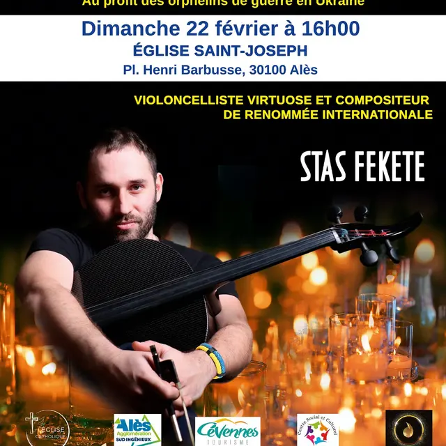 Concert aux chandelles - Les 3 univers du violoncelle- Stas Fekete_Alès