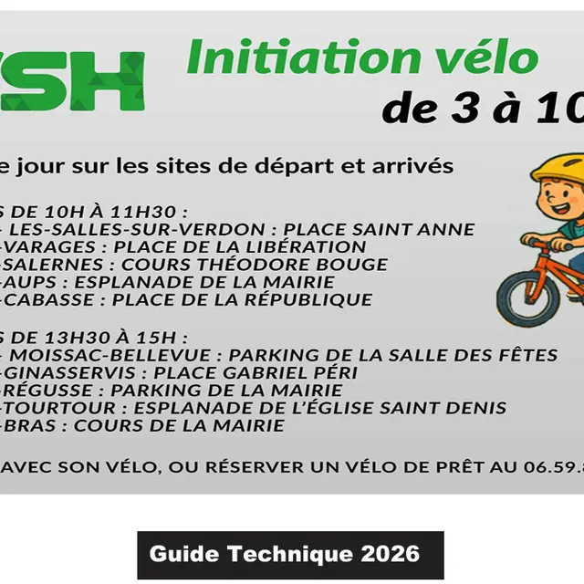 Initiation vélo pour enfants de 3 à 10 ans_Aups