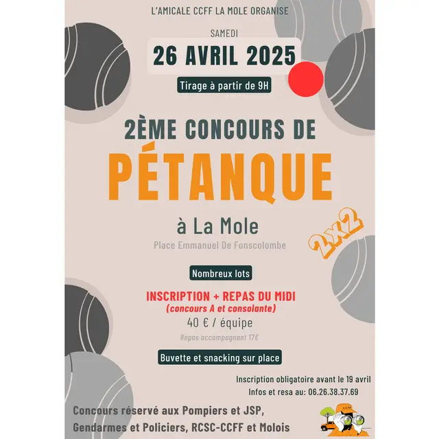 2ème Concours de pétanque_La Mole