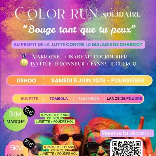 Course pédestre : Color run solidaire_Pourrières