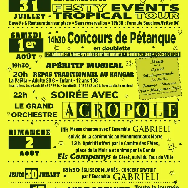 affiche fête de Mijanès 2026