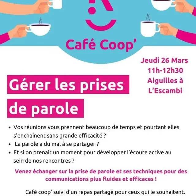 Café coop' : gérer les prises de parole !