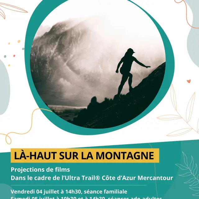 Projection d'un dessin animé dans le cadre de l'Ultra Trail® Côte d'Azur Mercantour_Saint-Martin-Vésubie