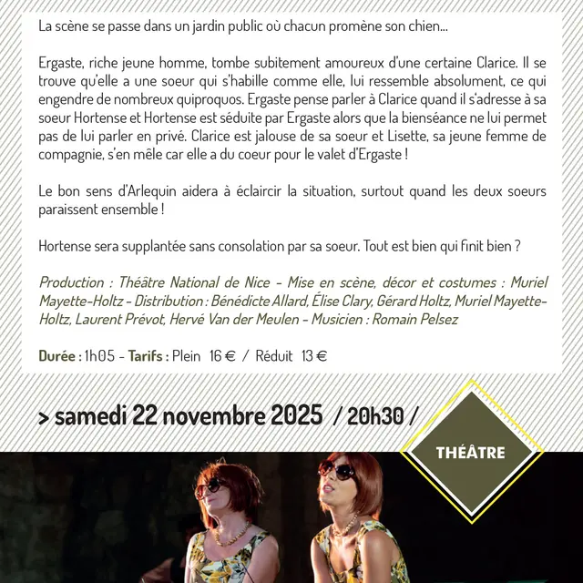 La Méprise Théâtre National de Nice_Vallauris Golfe - Juan