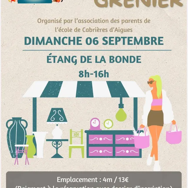Vide grenier à L'Etang de la Bonde à Cabrières d' Aigues_Cabrières-d'Aigues