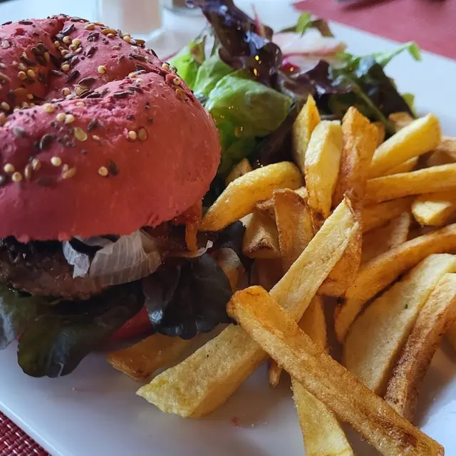 Pink burger