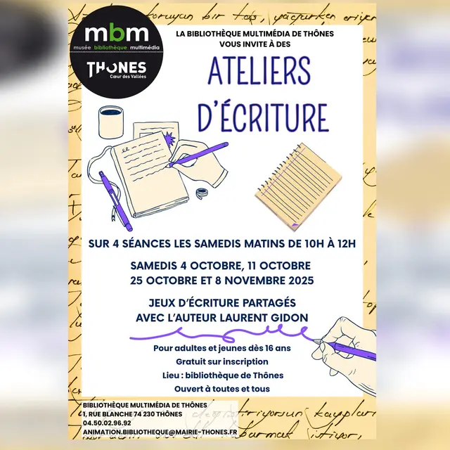 Atelier d'écriture_Thônes