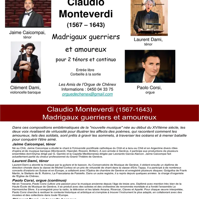 Concert - Claudio Monteverdi_Chênex