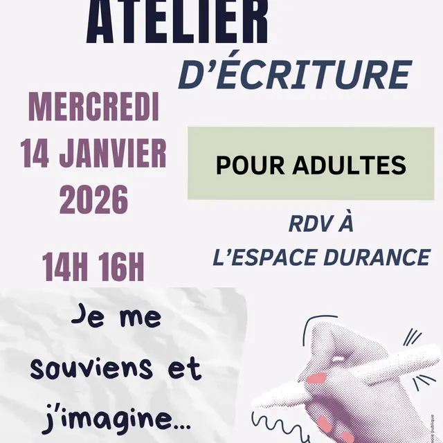 Atelier d'écriture pour adultes