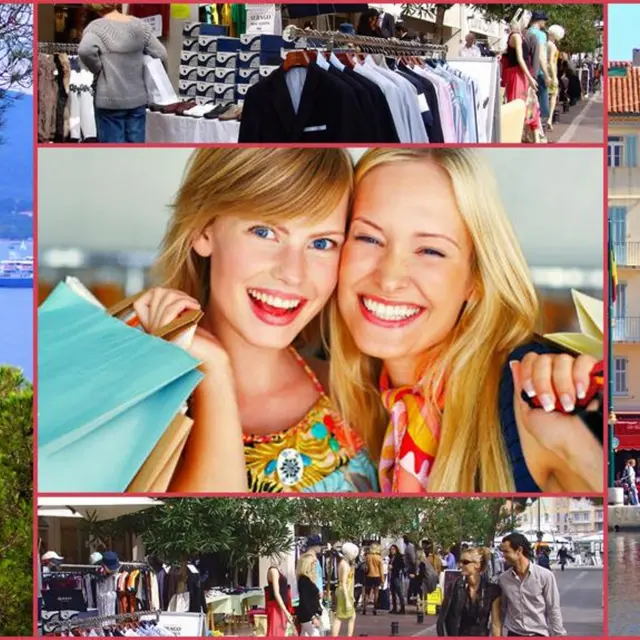 Shopping à la braderie de Saint-Tropez