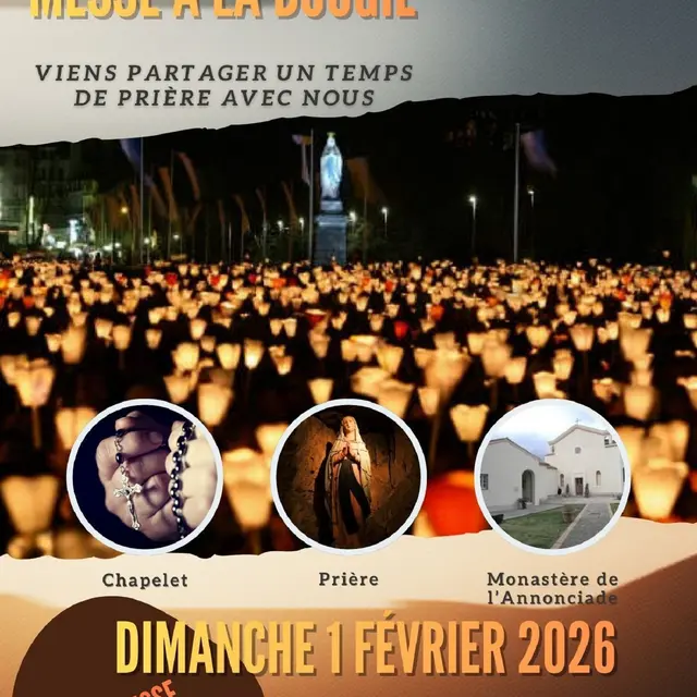 Procession et messe à la bougie