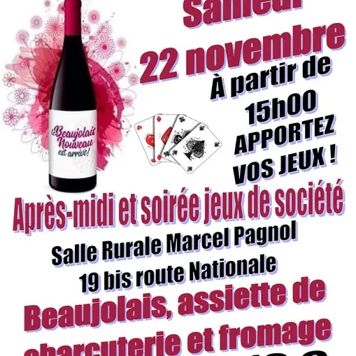 Beaujolais Nouveau et Jeux de société_Touët-de-l'Escarène