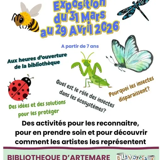 Exposition Mission insectes à la bibliothèque_Artemare