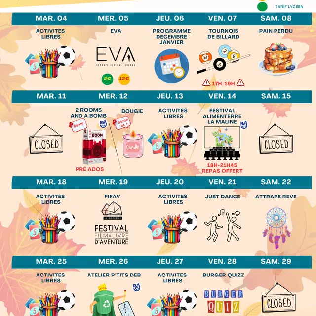 Animations Ré Jeunesse à La Flotte - Novembre_La Flotte