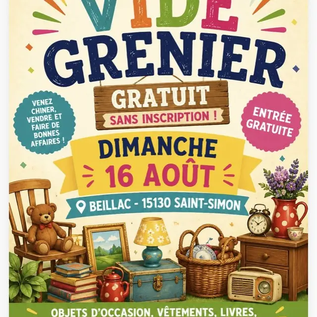 Vide grenier à Beillac_Saint-Simon