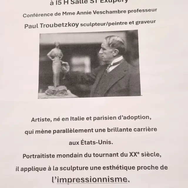 Paul Troubetzkoy - sculpeut/peintre & graveur : Conférence_Menton