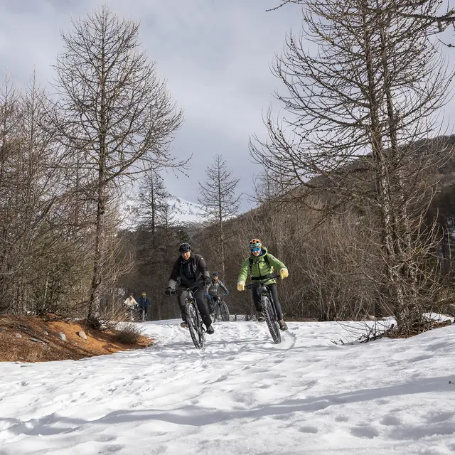 VTTAE sur neige avec VTT Rando Ubaye à Saint-Paul-sur-Ubaye