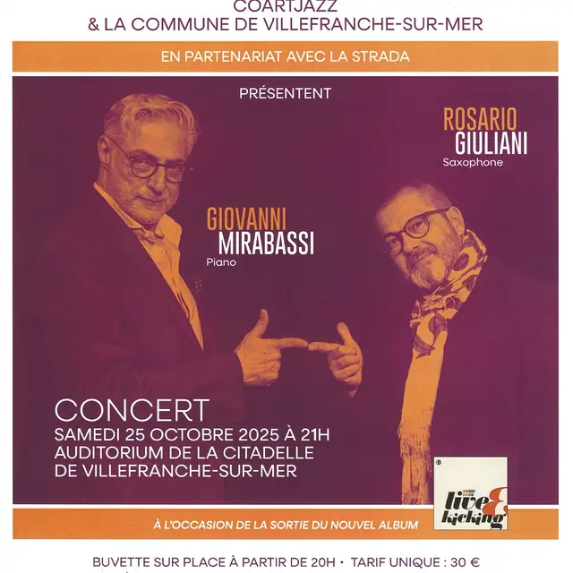 Concert jazz de Giovanni Mirabassi et de Rosario Giuliani_Villefranche-sur-Mer
