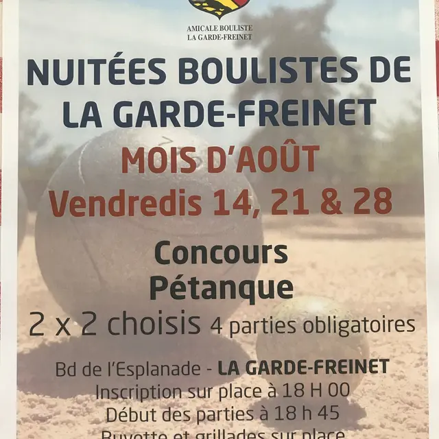 Concours de pétanque Nuitée bouliste_La Garde-Freinet