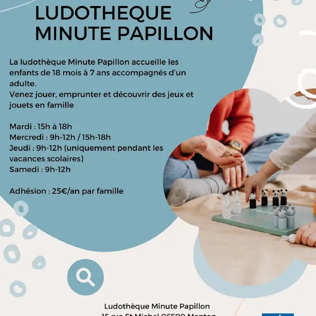 Les activités de la ludothèque Minute Papillon
