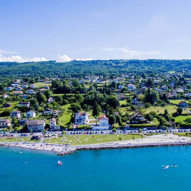 Plage vue aerienne