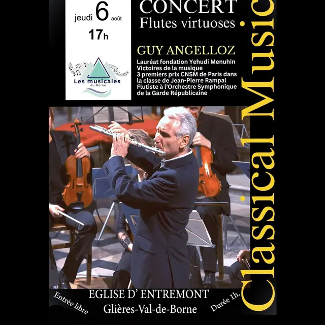 Concert classique - Guy Angelloz : Flûtes Virtuoses_Glières-Val-de-Borne