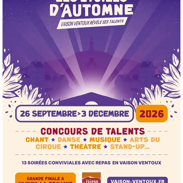 Festival Les étoiles d’automne 2026 – Vaison Ventoux révèle ses talents_Vaison-la-Romaine