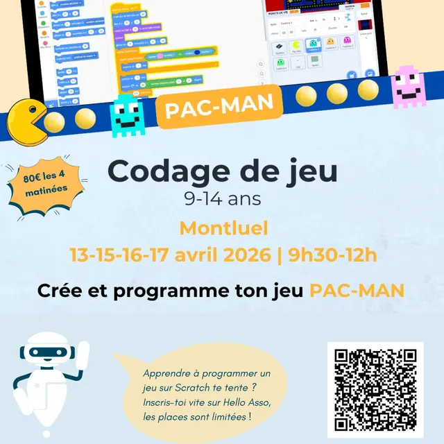 Stage codage jeux à l’AbriCôtière avec LABINBOT_Montluel