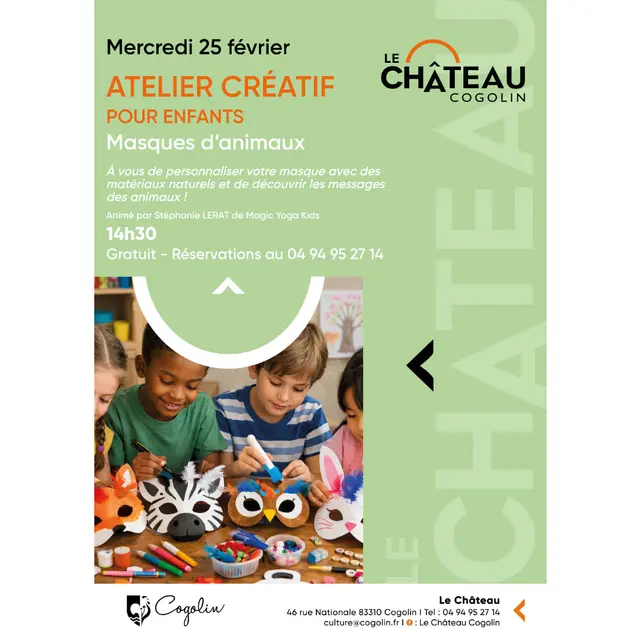 Atelier masques d'animaux_Cogolin