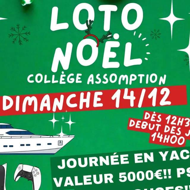 Loto de noël du collège de l'assomption_Sainte-Maxime