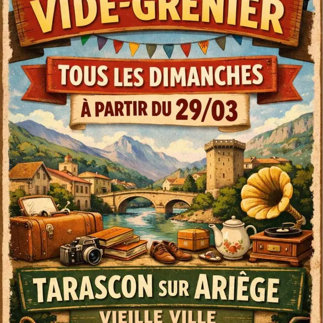 Vide grenier à Tarascon-sur-Ariège_Tarascon-sur-Ariège