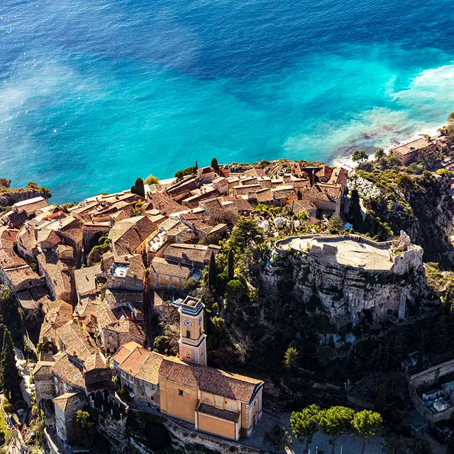 Vue aérienne d'Eze