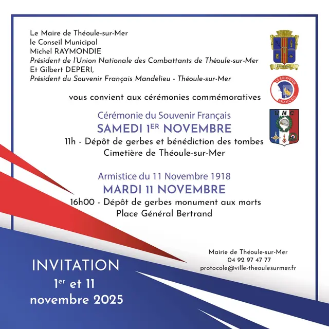 Cérémonie Commémorative Hommage aux Combattants de tous les conflits Morts pour la France_Théoule-sur-Mer