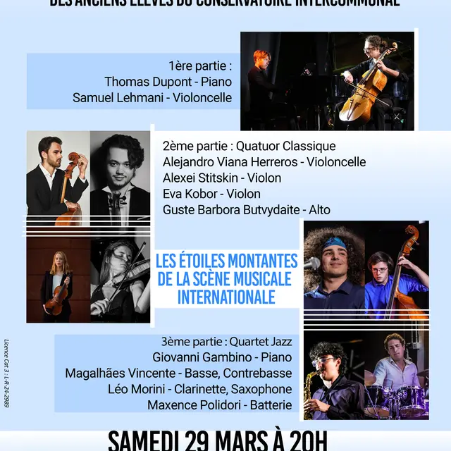 Concert des Professeurs du Conservatoire Intercommunal - Les étoiles montantes de la scène musicale internationale_Beaulieu-sur-Mer