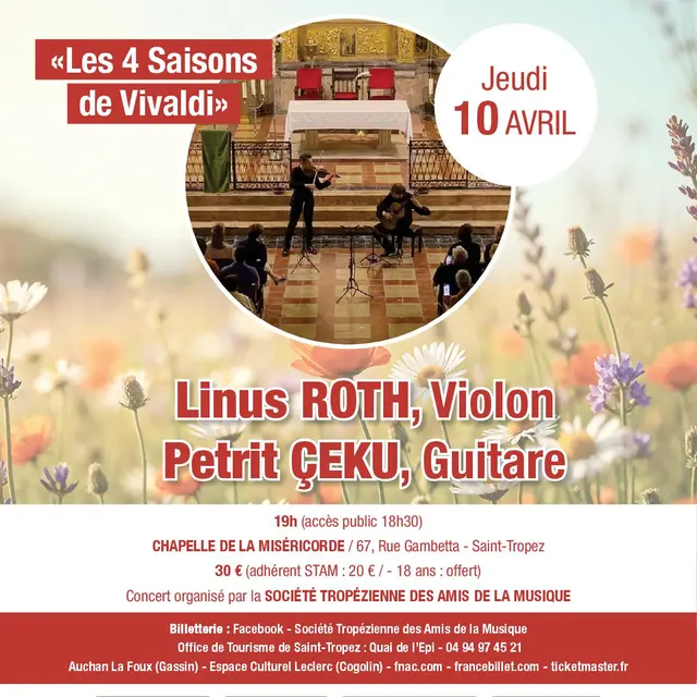 Concert - 17ème Printemps musical de Saint-Tropez - «Vivaldi : Les 4 saisons»_Saint-Tropez