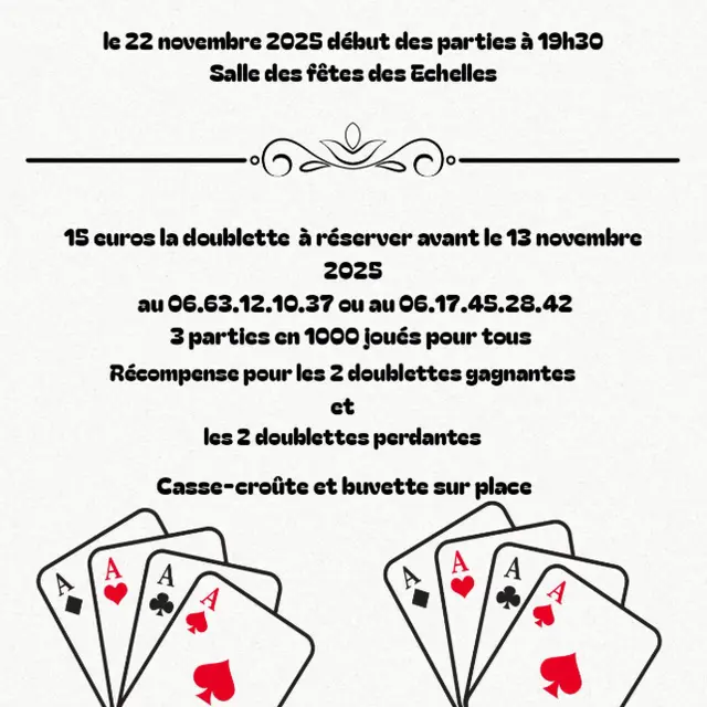 Concours de belote_Les Échelles