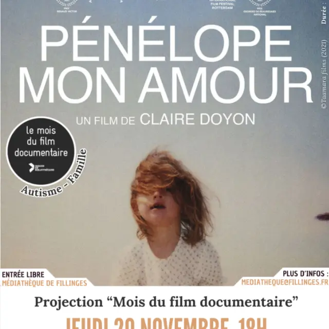 Projection à la médiathèque de Fillinges : Pénélope mon amour_Fillinges