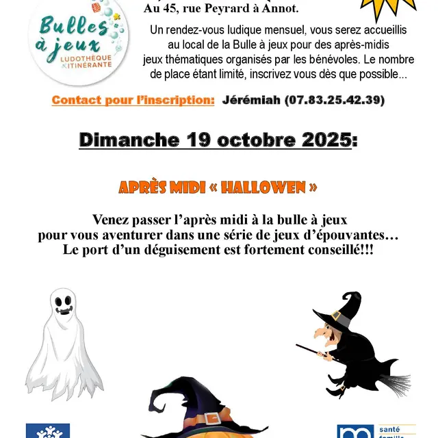 Dimanches jeux à la Bulle : Halloween_Annot