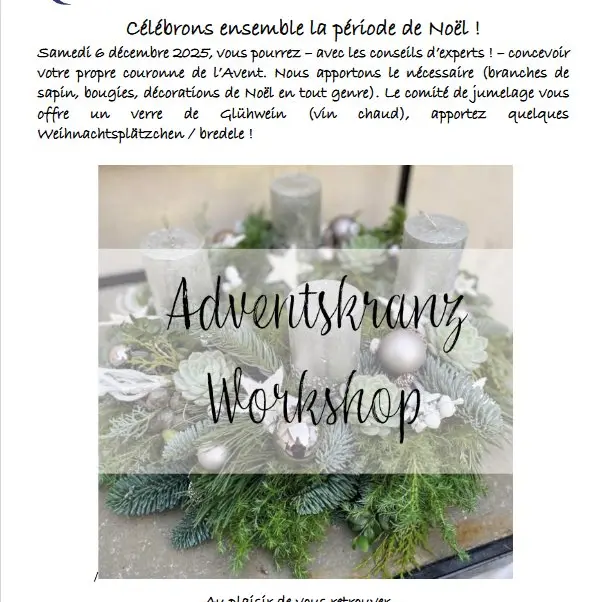 Fabrication d'une couronne de l'avent_Montluel