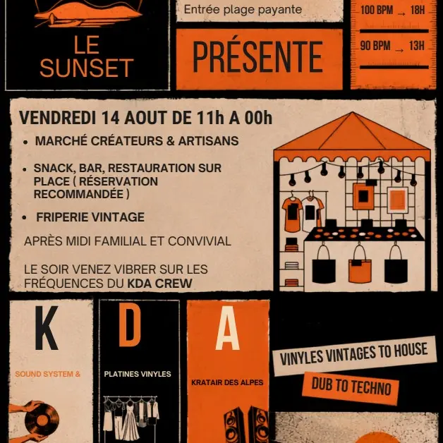 Affiche marché des créateurs Sunset