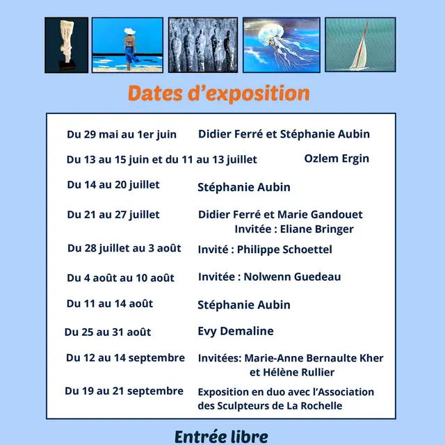 Expositions 2025 Horizons Artistiques de Rivedoux-Plage