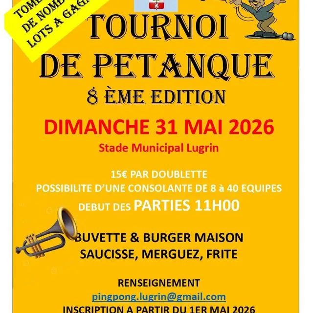 Tournoi de pétanque à Lugrin