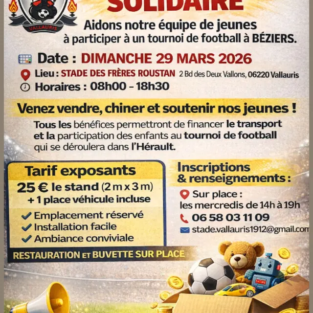 Vide grenier solidaire_Vallauris Golfe - Juan