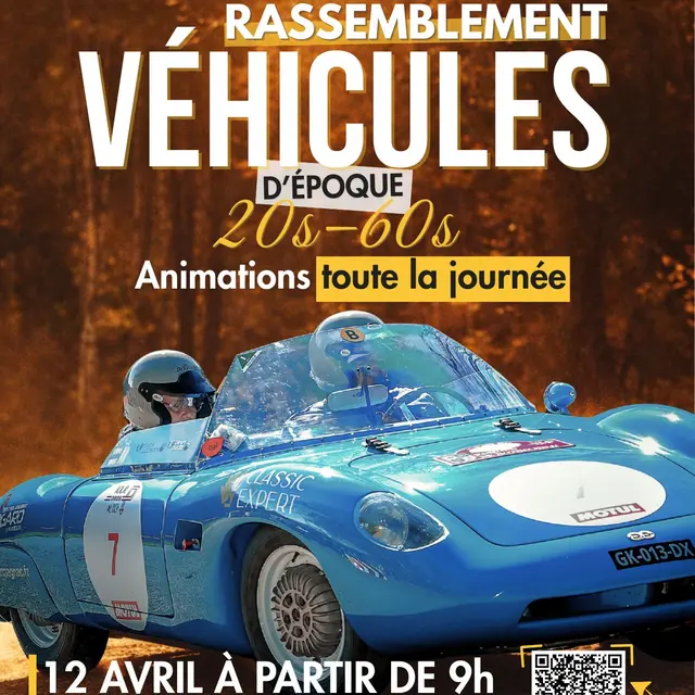 Rassemblement Véhicules d'Époque à Barbotan-les-Thermes_Cazaubon