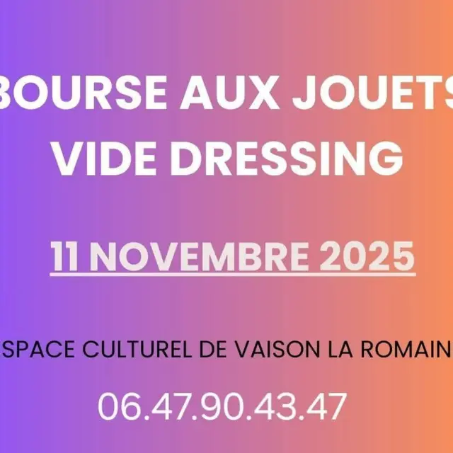 Bourse aux jouets & Vide grenier de l'APE Zolis Mômes_Vaison-la-Romaine