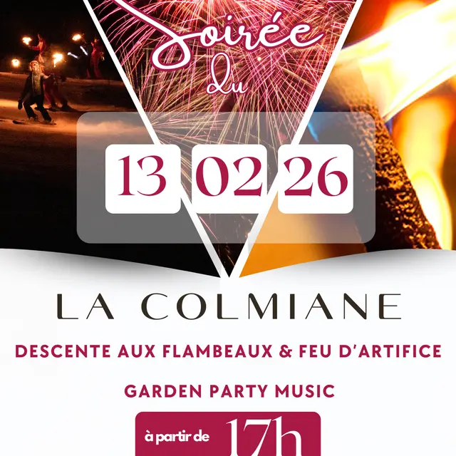 Descente aux Flambeaux et Feux d'Artifice_La Colmiane